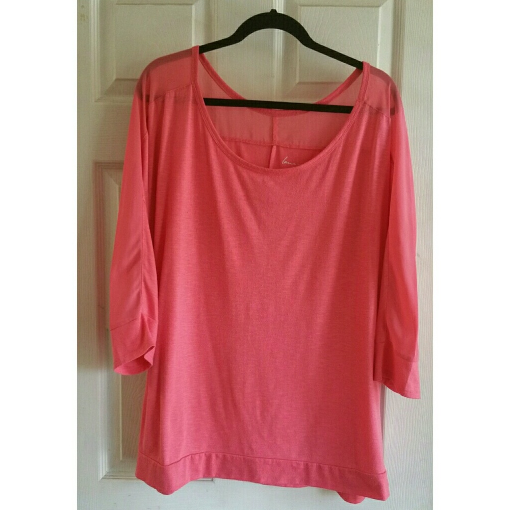 Lane Bryant - Coral 3/4 Sleeve Blouse